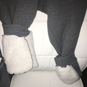 Sherpa lined sweat pants